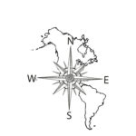 Carte du monde – Boussole