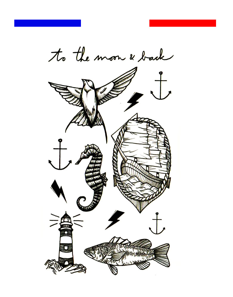 Tatouage Marin Ancre Et Bateau