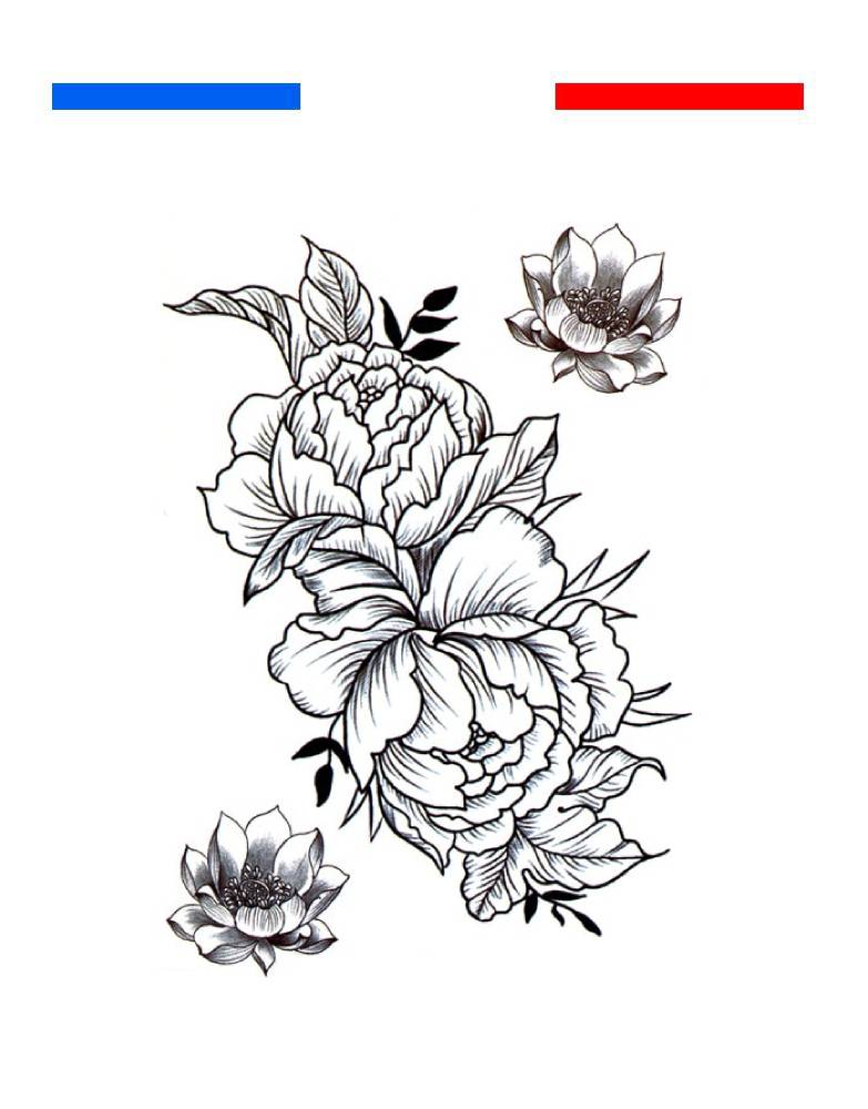 Fleurs et Lotus Tatouage Temporaire | Mon Petit Tatouage ...