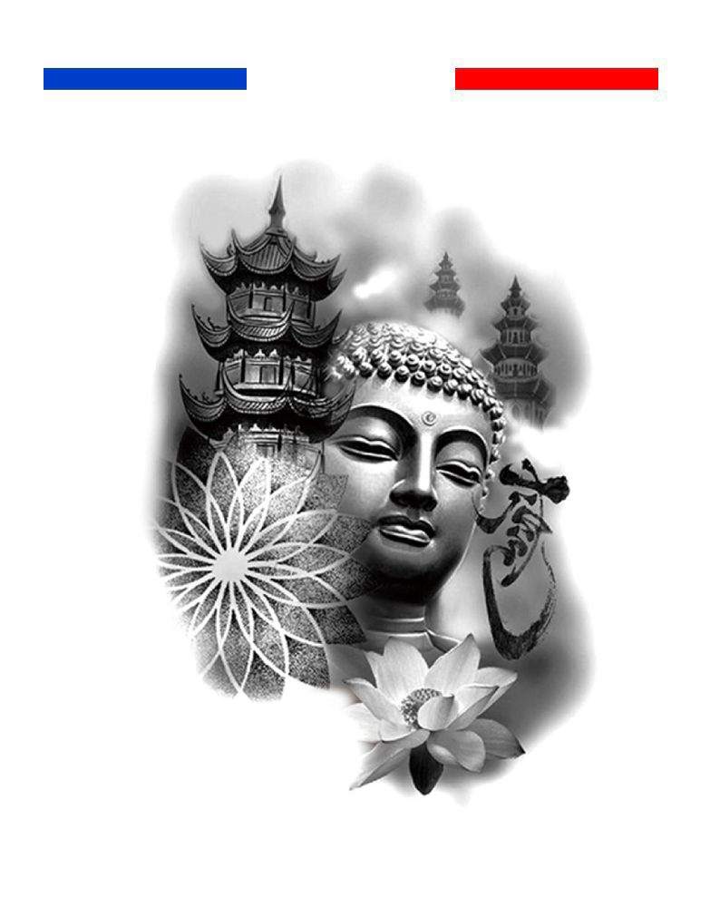 Tatouage Temple Bouddha Lotus Et Mandala Mon Petit Tatouage Temporaire